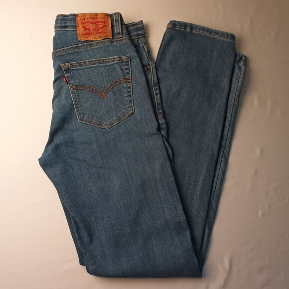 Boys Levi's 502 Taper Fit Jeans Size 18 Adjustable Waist Stretch Fabric - Picture 1 of 10